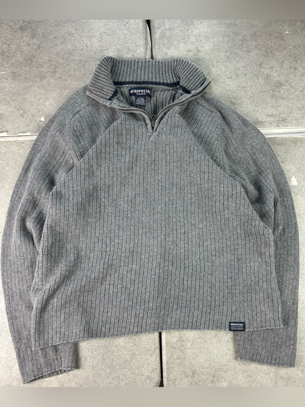 Y2k gray aeropostale quarter zip